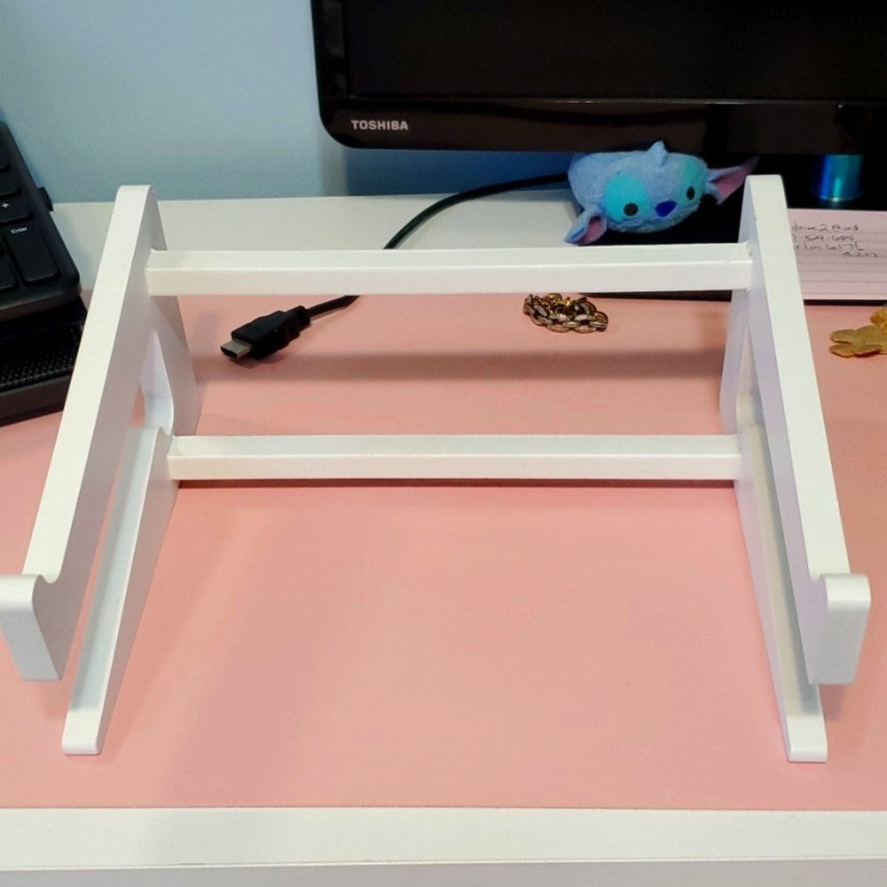 White computer stand